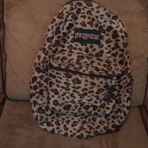 Women’s animal print Jansport backpack